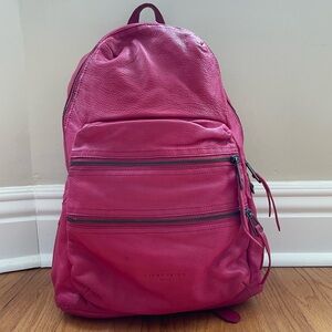 Red Leather Backpack